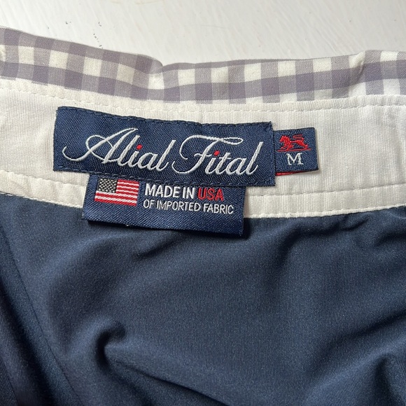 ALIAL FITAL Men’s Colorblock Blue White Short Sleeve Polo Golf Shirt Size Medium - Picture 6 of 7